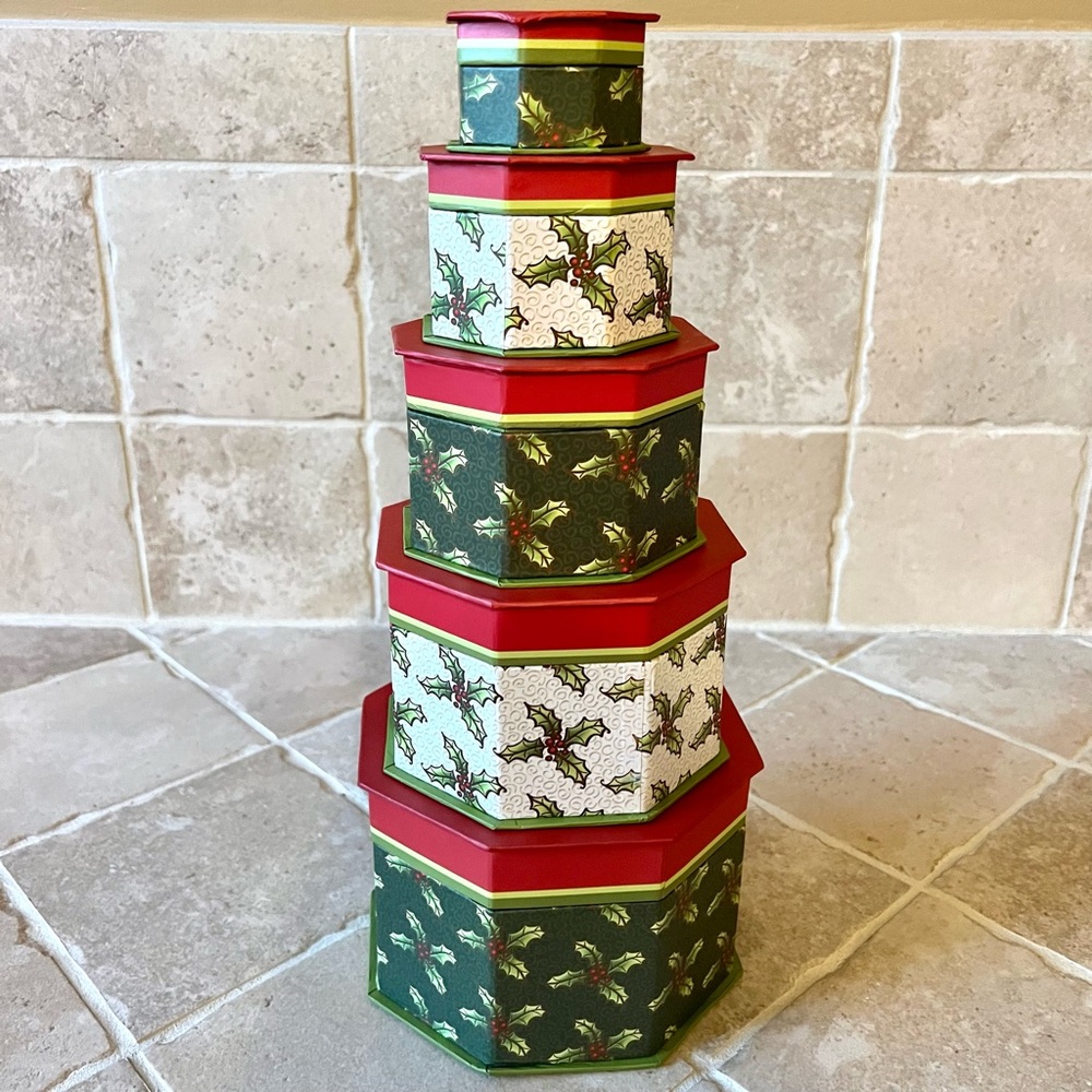 Nesting Christmas Holiday Boxes